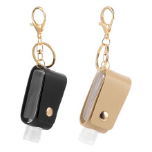 2Stk Flasche Mit PU-Hülle Und Schlüsselanhänger Schwarz Outdoor