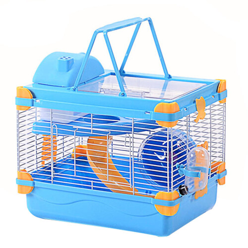 1 Set Burkäfig Med Takfönster Två- Hamstervilla