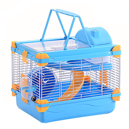 1 Set Burkäfig Med Takfönster Två- Hamstervilla 2