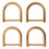 4Pcs Resväskor Axelrem Justeringsring Zinklegering D-Ring 8