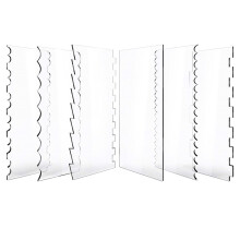 6 Pcs Odontoid Gräddkaksskraper Akryl Transparent