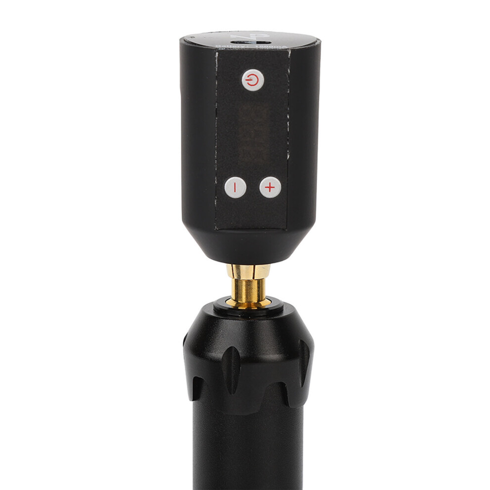 Black Adjustable 3-12V Cordless Tattoo Power Supply 1500Mah Battery