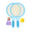 1 Set Barns Badmintonracket Träningsutrustning Sport 1