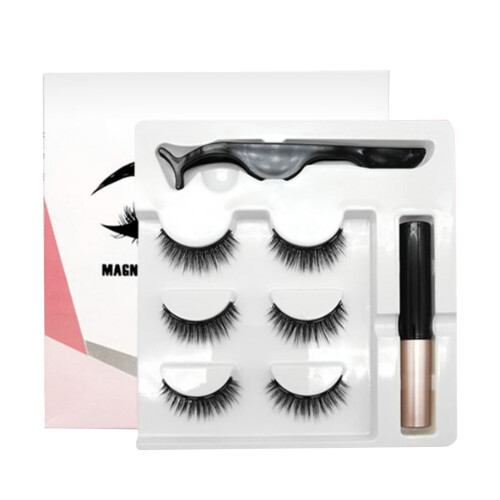 Magnetische Wimpern mit Eyeliner Set 3 Paar Wiederverwendbar