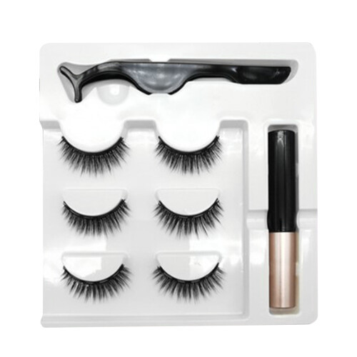 Magnetische Wimpern mit Eyeliner Set 3 Paar Wiederverwendbar 1