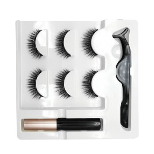 Magnetische Wimpern mit Eyeliner Set 3 Paar Wiederverwendbar 2