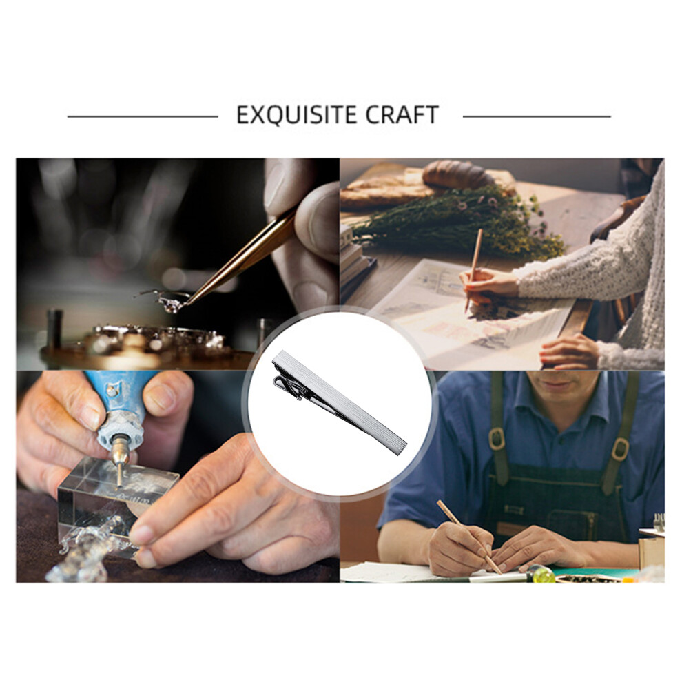 Men's Electroplated Non-Allergic Tie Clip Flat Head 20g, 100x100x80mm-image-OPC-PMJVBFY-NEW