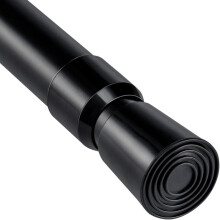 (Black 90cm) Extendable Curtain Poles No Drill Spring Net Curtain Pole 84-150cm Voile Curtain Tension Pole Adjustable Telescopic Rods Extendable