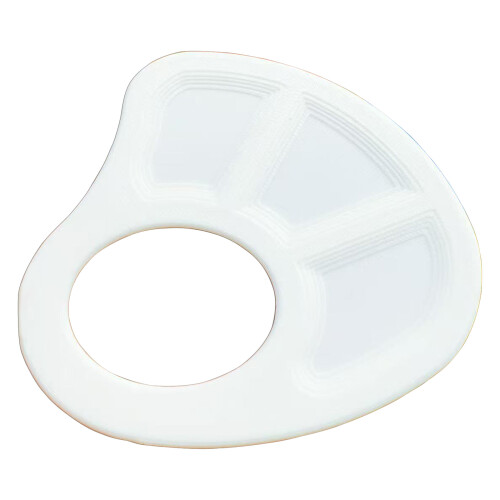 Mini plateau de mélange de couleurs en plastique-Blanc