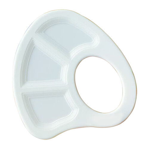 Mini plateau de mélange de couleurs en plastique-Blanc 1
