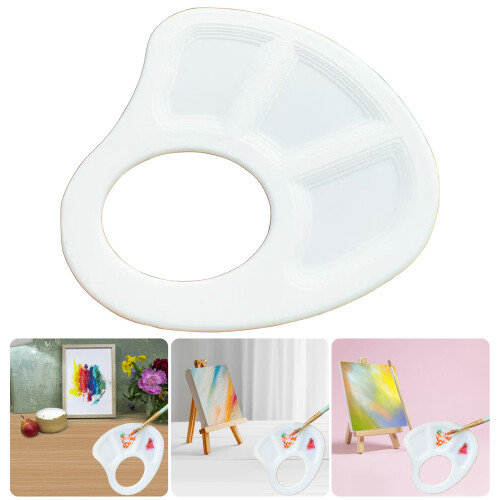 Mini plateau de mélange de couleurs en plastique-Blanc 2