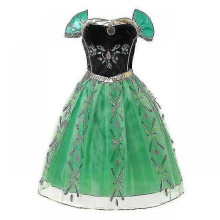 (7-8T (130), Anna DressA) Girls" Frozen Princess Dress: Sequined Mesh Ball Gown For As Elsa Or Anna