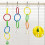 Anneaux colorés balançoire pour oiseaux de compagnie, 4
