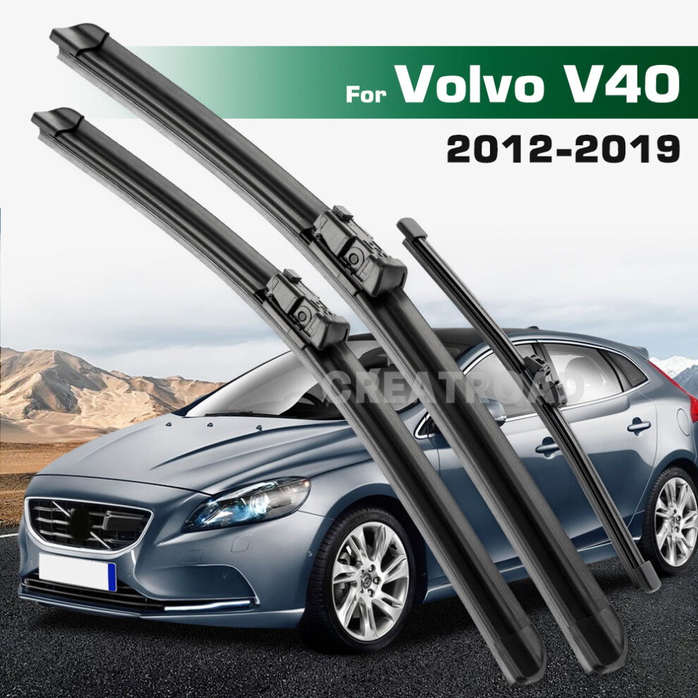 (Left Hand Drive) Wiper Lhd&Rhd Front & Rear Wiper Blades Set For Volvo V40 2012 - 2019 Windshield Windscreen Window Brushes 6935159280925