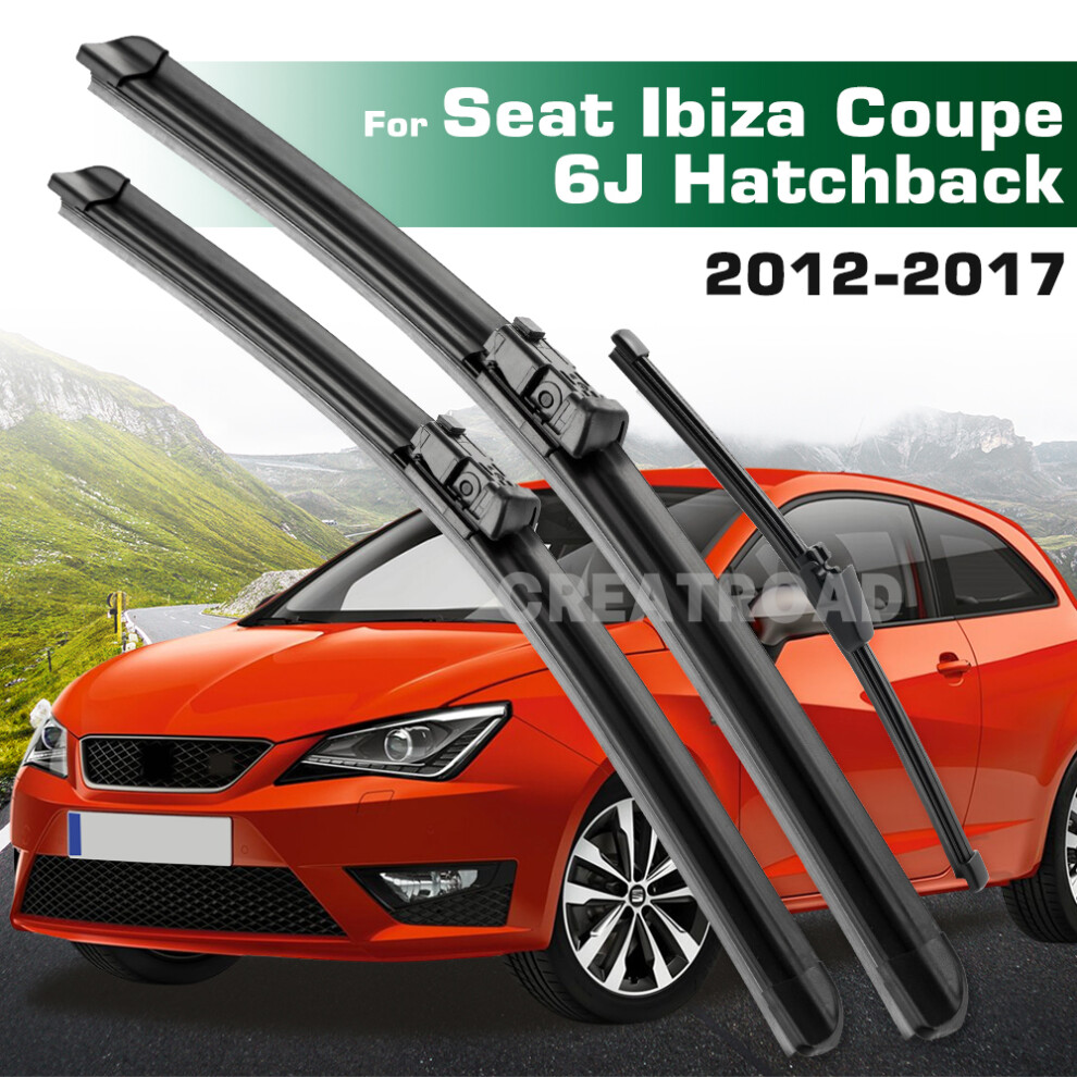 (Left Hand Drive) Wiper Lhd&Rhd Front & Rear Wiper Blades Set For Seat Ibiza Coupe 6J Hatchback 2012 - 2017 Windshield Windscreen 6935159280758