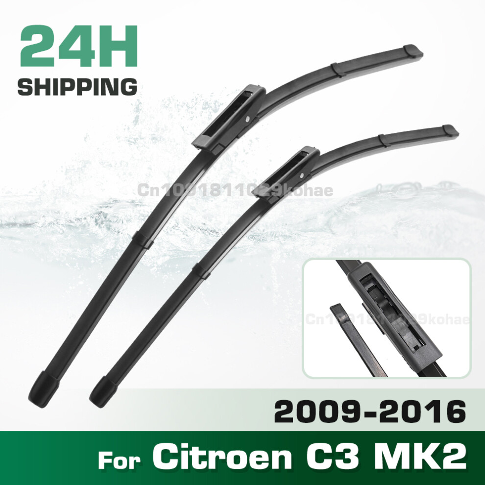 (Right Hand Drive) Wiper Lhd&Rhd Front Wiper Blades Set For Citroen C3 Mk2 2009 - 2016 Windshield Windscreen Window Brush 26" 16" 6935159280871