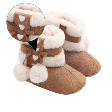 1 Par Vinter Bowknot Julskor Barn Varmt Prewalker