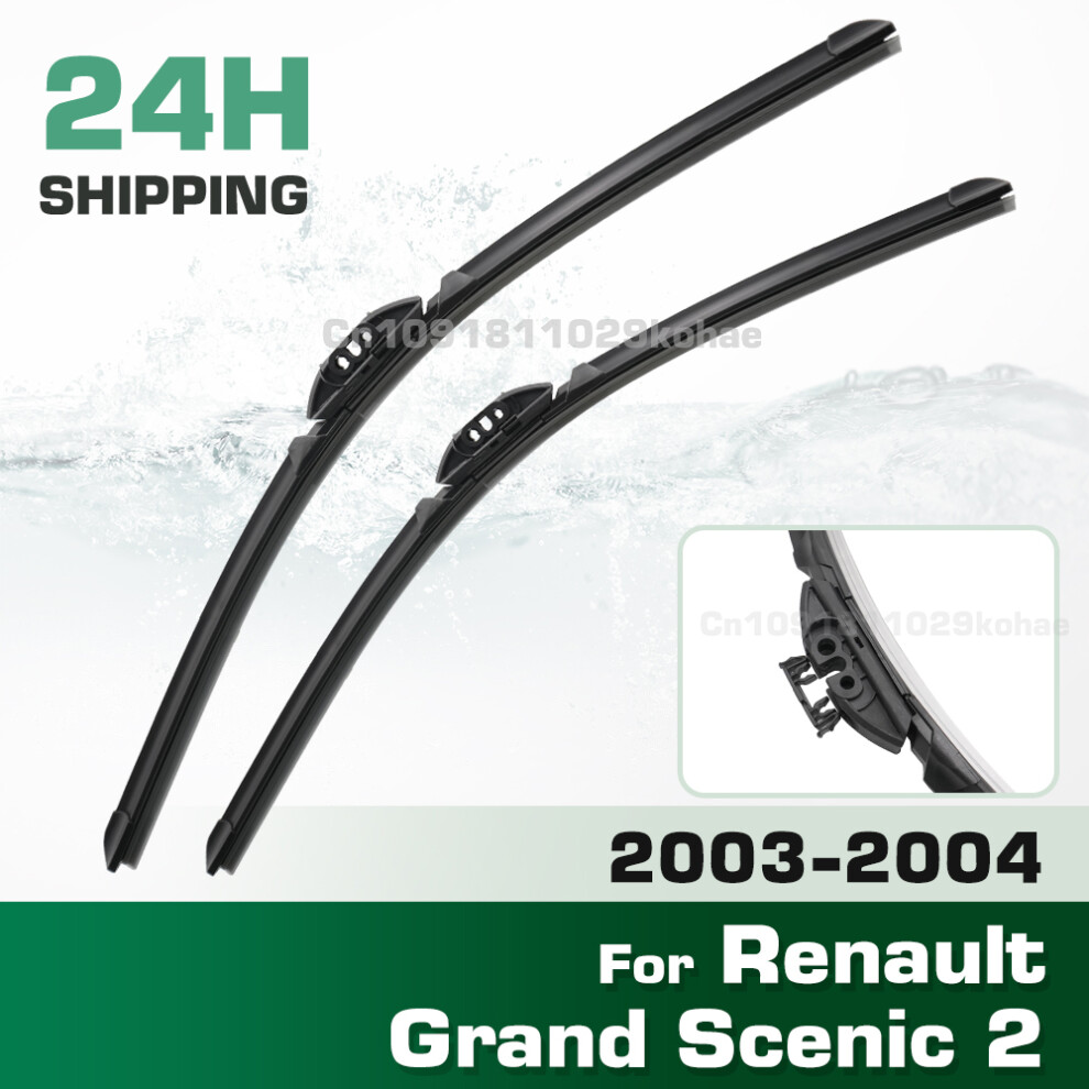(2Pcs) Wiper Lhd&Rhd Front Wiper Blades Set For Renault Scenic Ii Grand Scenic Ii 2 2003 2004 Windshield Windscreen 26" 21" 6935159276034
