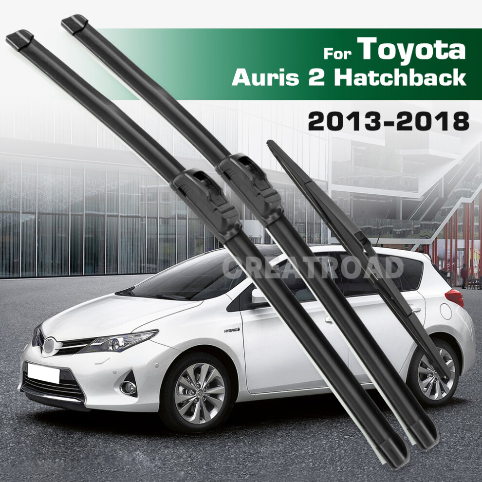 (3Pcs) Wiper Lhd&Rhd Front & Rear Wiper Blades Set For Toyota Auris 2 Hatchback 2013 - 2018 Windshield Windscreen Window 6935159276164