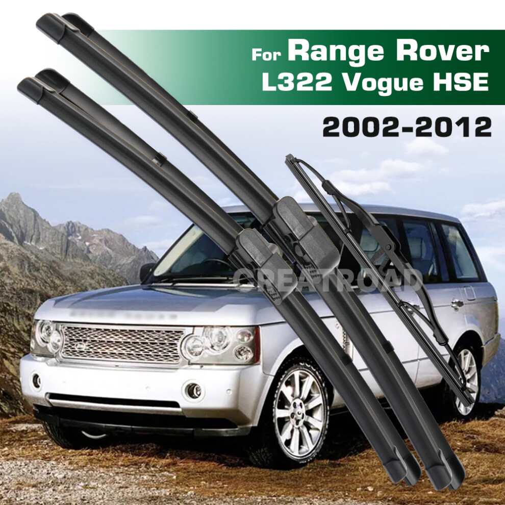 (3Pcs) Wiper Lhd&Rhd Front & Rear Wiper Blades Set For Range Rover L322 Vogue Hse 2002 - 2012 Windshield Windscreen Window 6935159275839