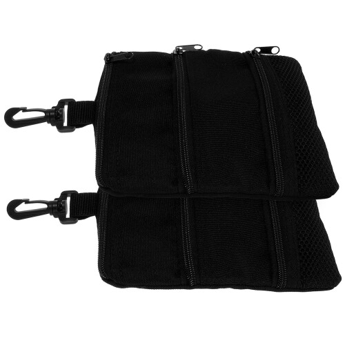 2St Tee Förvaringspåse Bollfodral Holder Svart