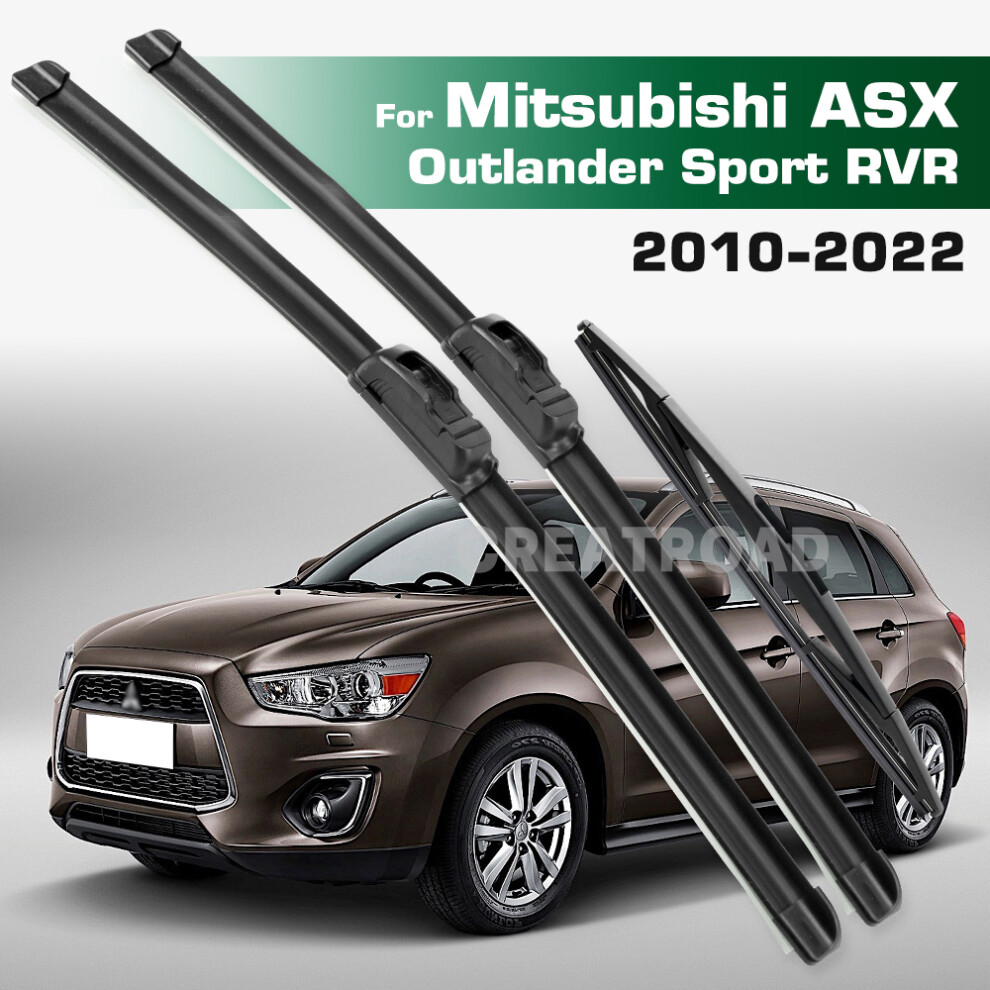 (3Pcs) Wiper Lhd&Rhd Front & Rear Wiper Blades Set For Mitsubishi Asx Outlander Sport Rvr 2010 - 2022 Windshield Windscreen 6935159275655