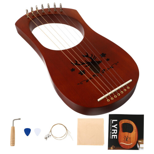 1 Set Tillbehör 7 Strängar Harpa Antik Stil 2