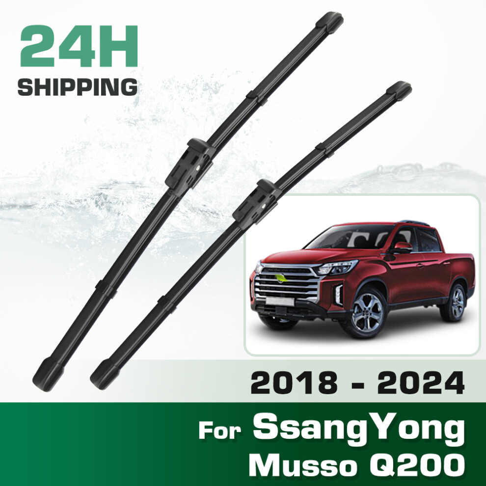(Right Hand Drive) Wiper Lhd&Rhd Front Wiper Blades Set For Ssangyong Musso Q200 2018 - 2024 Windshield Windscreen 26'' 20'' 6935159275433