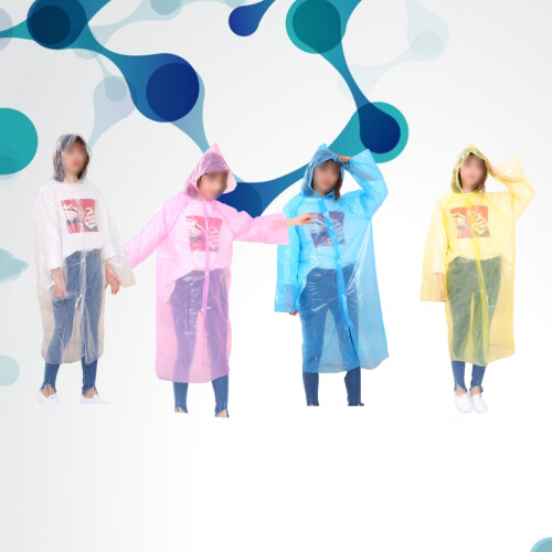 4St Vindtät Regnponcho Unisex Pe För 2