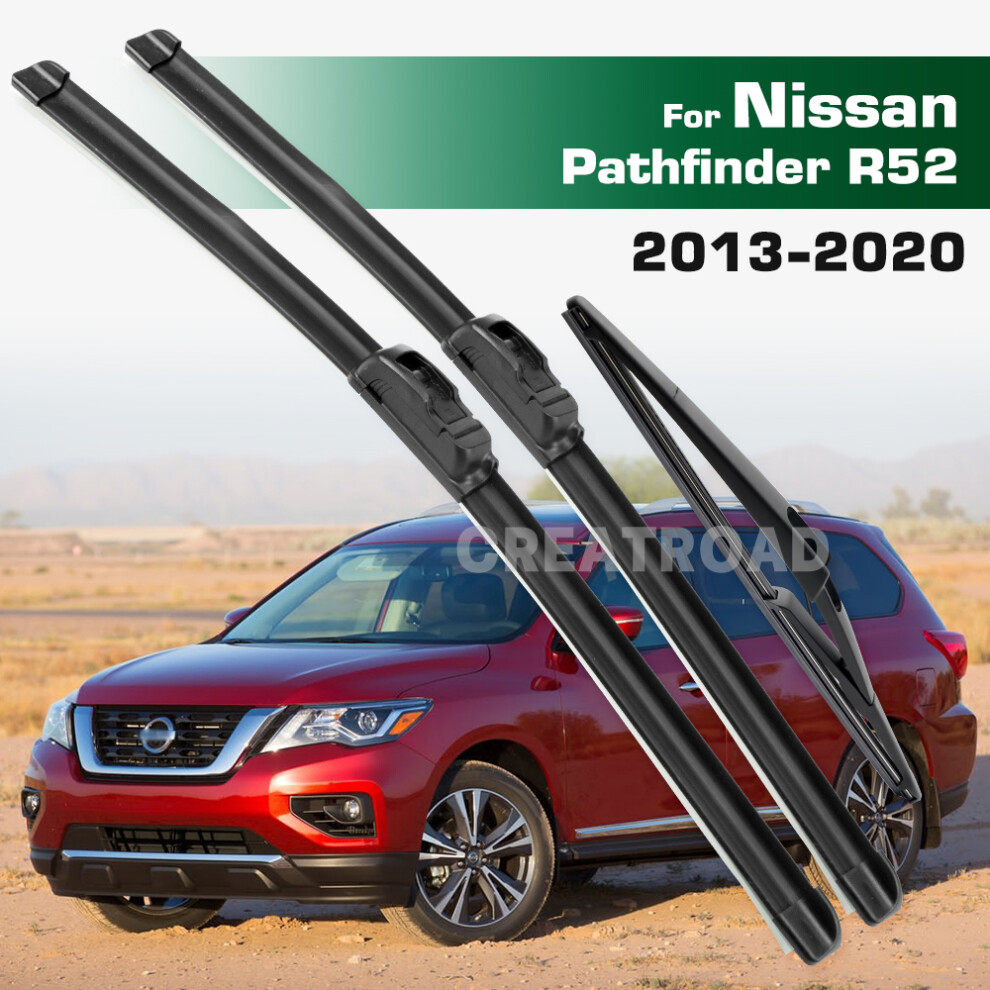 (3Pcs) Wiper For Nissan Pathfinder R52 2013-2020 2014 2015 2016 Wiper Front&Rear Wiper Blades Windshield Windscreen 26"17"12" 6935159274771