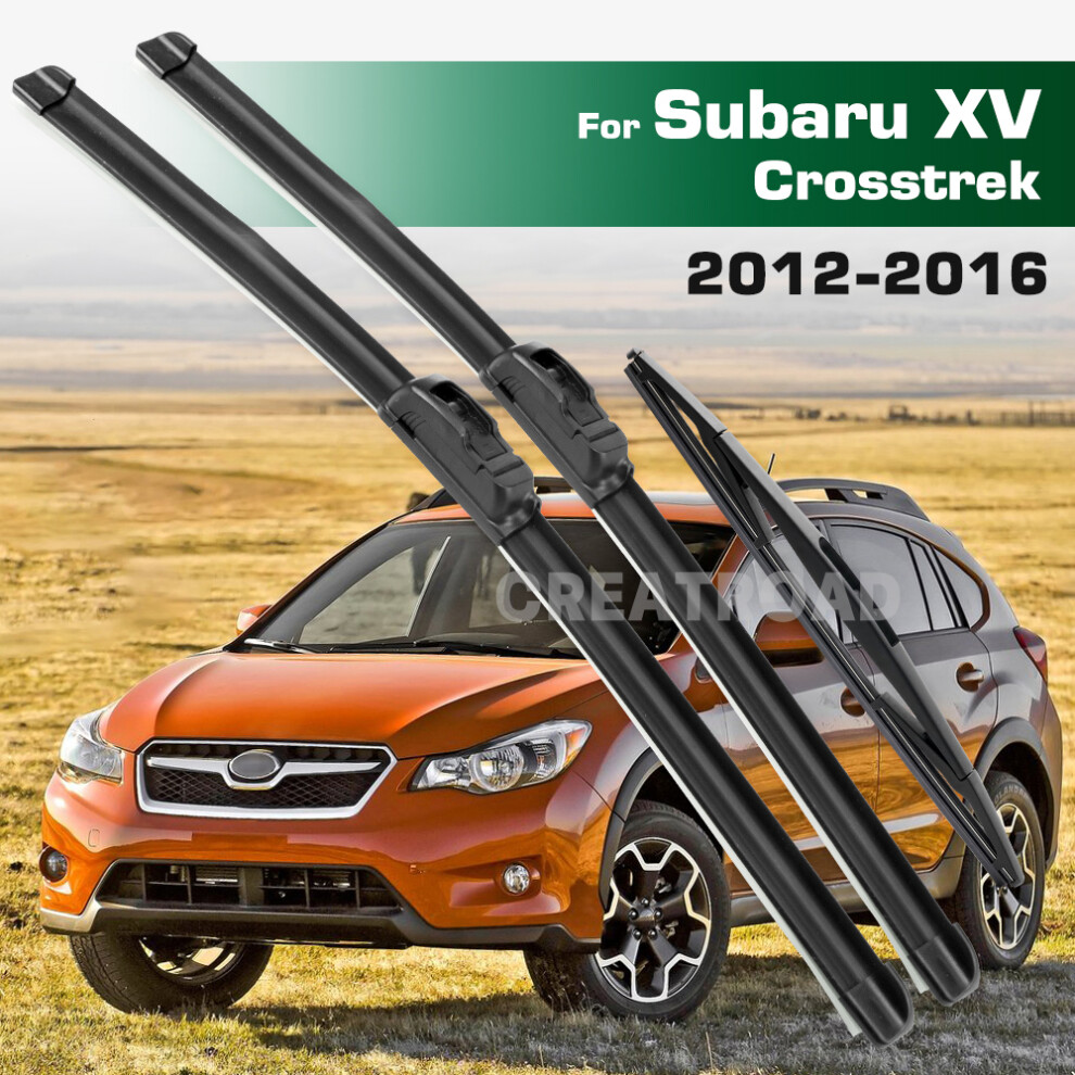 (3Pcs) Wiper Lhd&Rhd Front & Rear Wiper Blades Set For Subaru Xv Crosstrek Gp 2012 - 2016 Windshield Windscreen Window 6935159274887