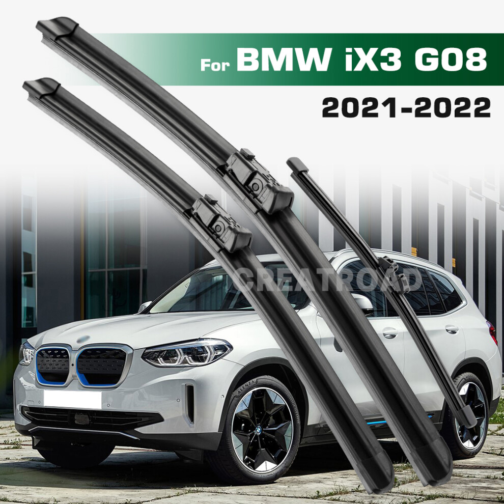 (Right Hand Drive) Wiper Set For Bmw Ix3 G08 2021-2022 Front & Rear Wiper Blades Windshield Windscreen Window Brushes 6935159274344