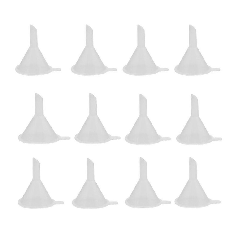 50 Pcs Mini Clear Plastic Perfume Funnels for Essential Oil Mixing, Sand, Bottles, Spices Crafts