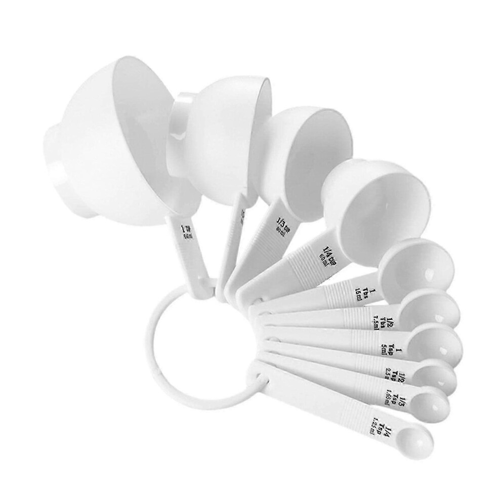 Zekai 10 Piece Measuring Spoons And Scoop Set (White) White