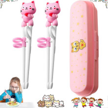 Pack Chinese Training Chopsticks for Beginners, Seniors and Kids (Pink)