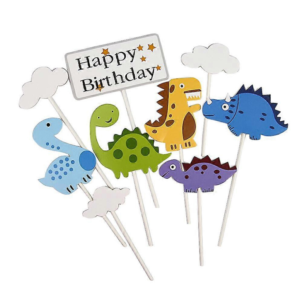 Dinosaur Themed Birthday Cake Topper for Kids, 18 Pcs