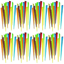 Pack of 500 mini plastic fruit forks for cakes, tastings, appetizers, small desserts