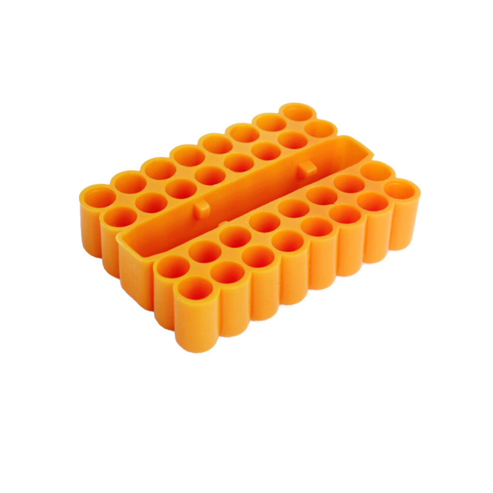 32 Holes Bit Organizer Hex Shank Screwdriver Bits-Orange 1Pc 7754000210879