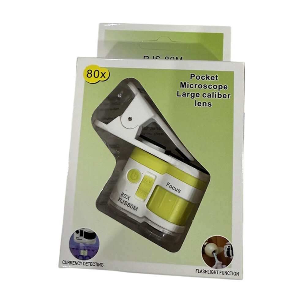 Pocket Size Plastic Microscope Magnifying-Green 80 Times 7754000210954