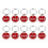 1 Paket/10 St Numrerade Nyckelbrickor Ring, Nummer 1–10 6