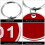 1 Paket/10 St Numrerade Nyckelbrickor Ring, Nummer 1–10 3