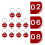 1 Paket/10 St Numrerade Nyckelbrickor Ring, Nummer 1–10 5