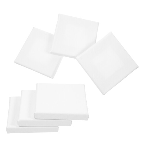 6 Mini 10x10x1,5 Cm Weiß Für Kinder