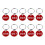1 Paket/10 St Numrerade Nyckelbrickor Ring, Nummer 1–10 6