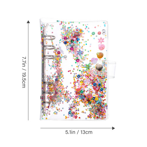 Glitter Binder Notebook Skal Löstbladsskal Kontorsaccessoar 1