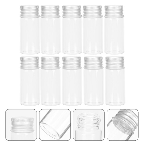10Stk Transparente Reiseflaschen Aus Mit Aluminiumkappe 2