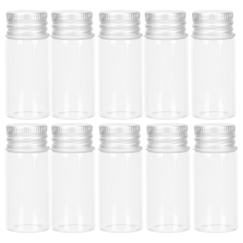 10Stk Transparente Reiseflaschen Aus Mit Aluminiumkappe 1