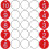 50 Set Akrylsiffretiketter Ringar 10