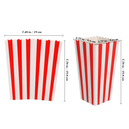 15 St Kondombehållare I , Strimmiga Popcornburkar 2
