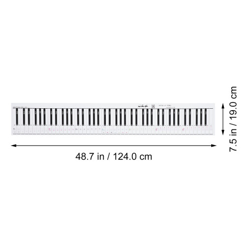 Keyboard Piano Finger Simulation Practice Guide Lärmedel 88 Tangenter 1